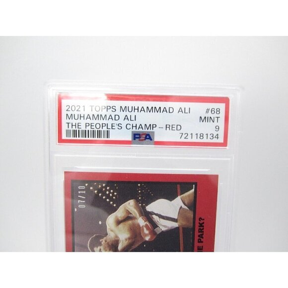 2021 Topps Muhammad Ali The People Champ Red Parallel #07/10 PSA 9 Card (M2) - Picture 2 of 4